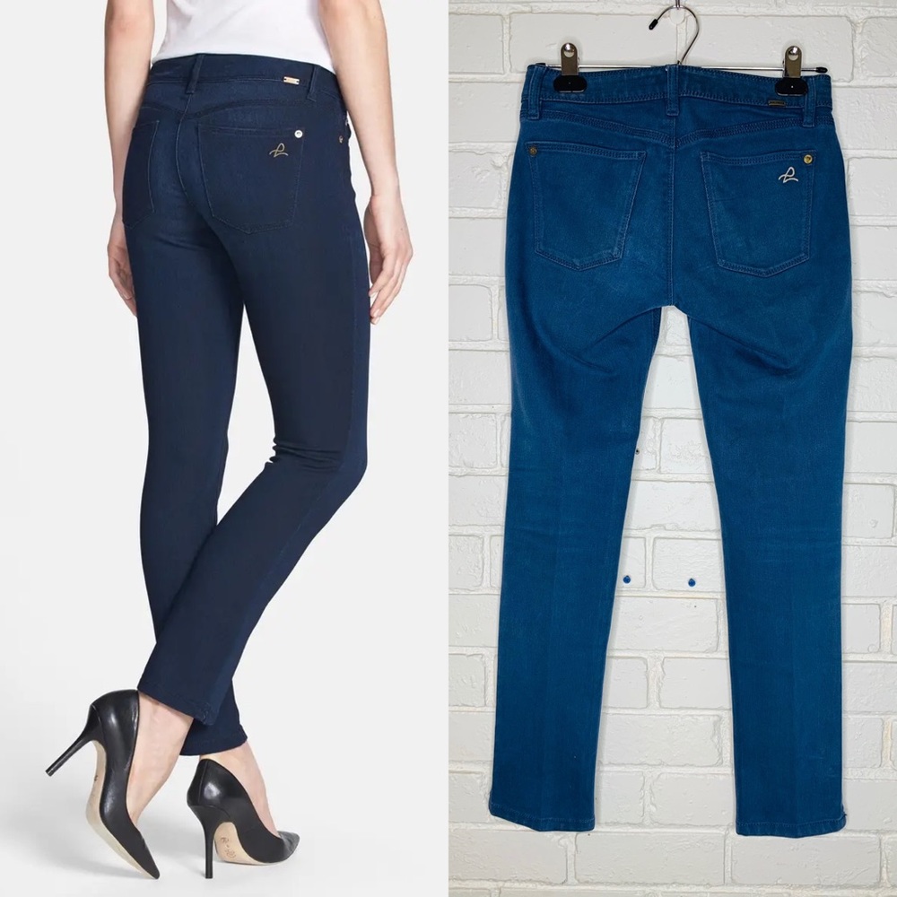 DL1961 Navy Blue Stretchy Denim Angel Skinny Mid Rise Ankle Jeans Women’s 25